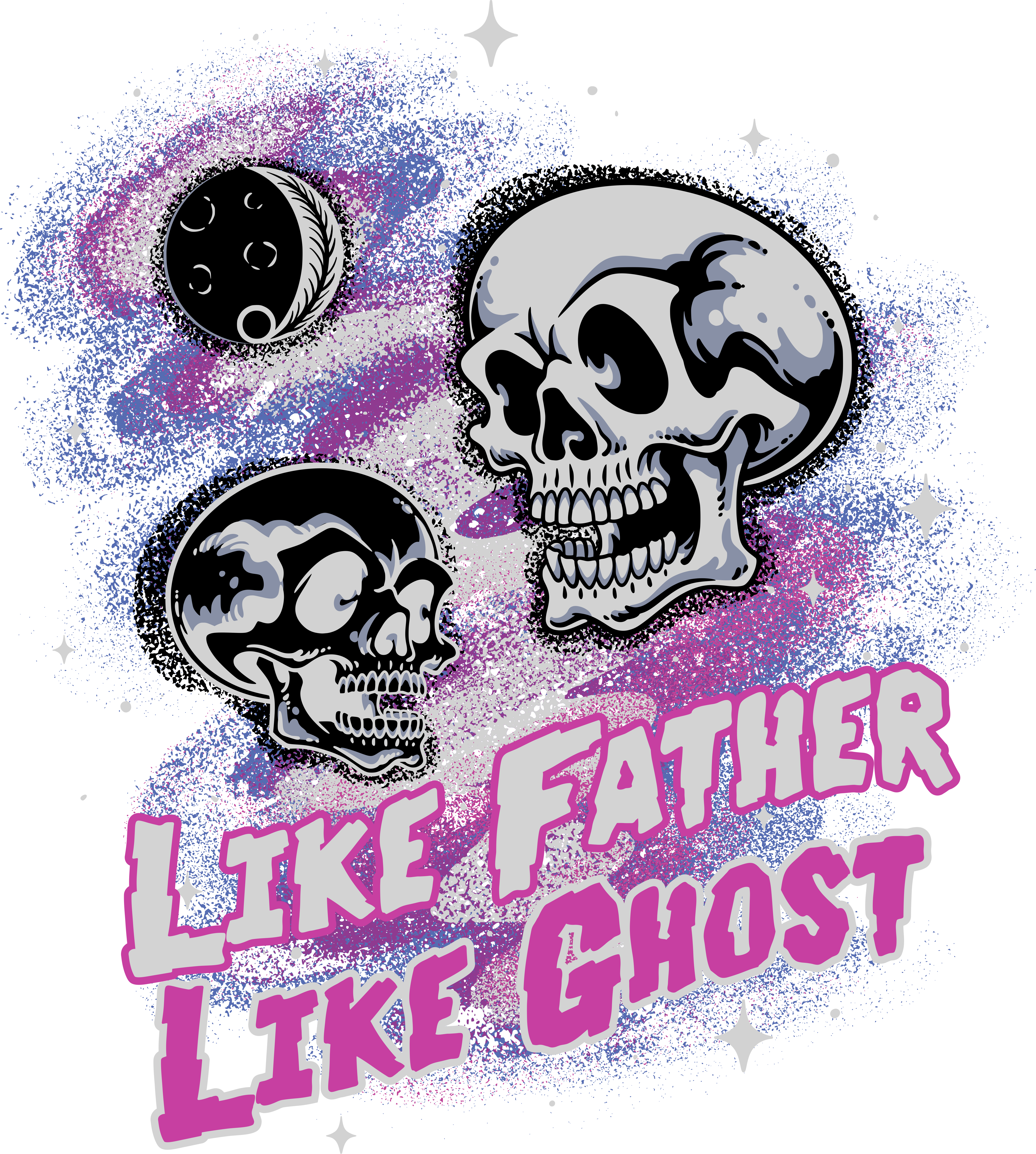 Exact commissioned Like Father Like Ghost artwork shown as a framed art print