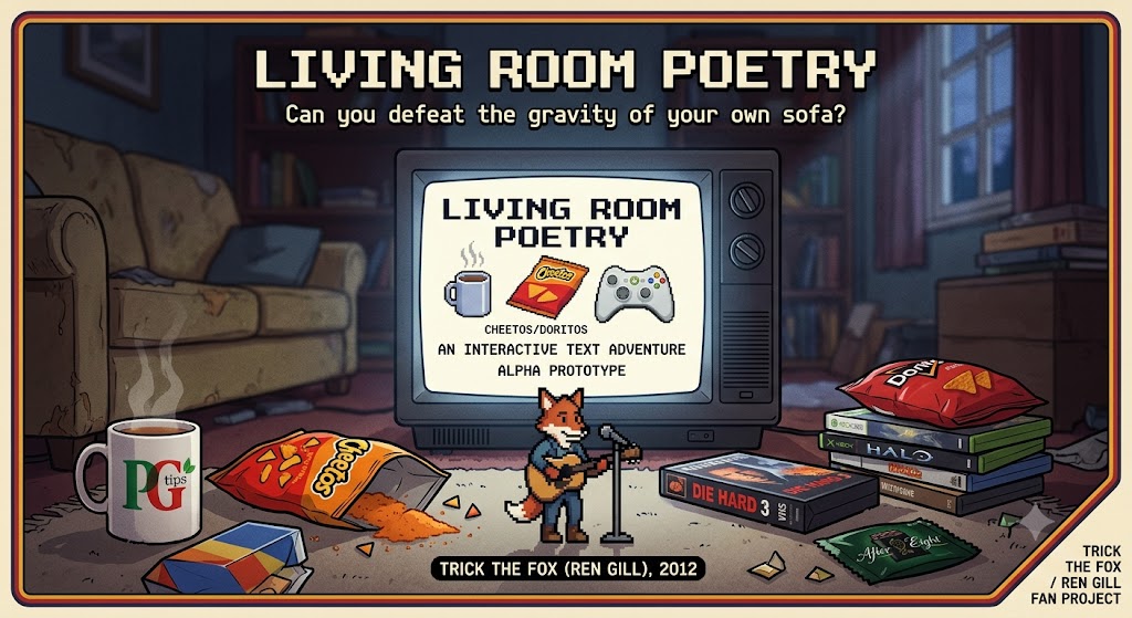 Arcade cabinet artwork for Living Room Poetry